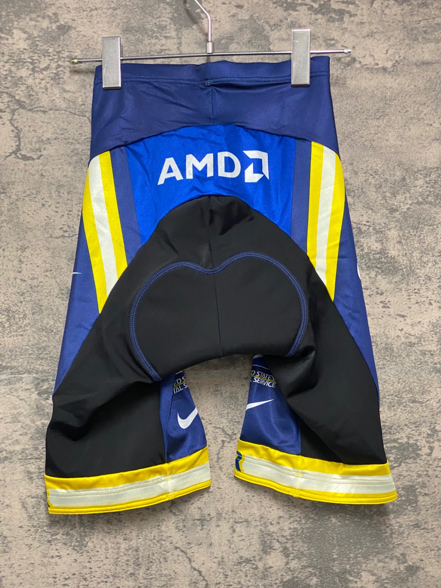 JC348 ナイキ NIKE トレック TREK UNITED STATES POSTAL SERVICE レーサーパンツ 紺黄 S