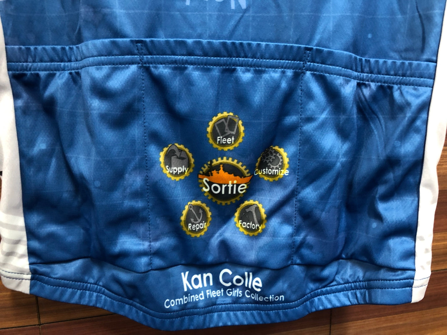 IS985 アミスポーツ amisports 半袖 サイクルジャージ 水色 白 L 艦隊これくしょん 第六駆逐艦 暁・響・雷・電 痛ジャージ