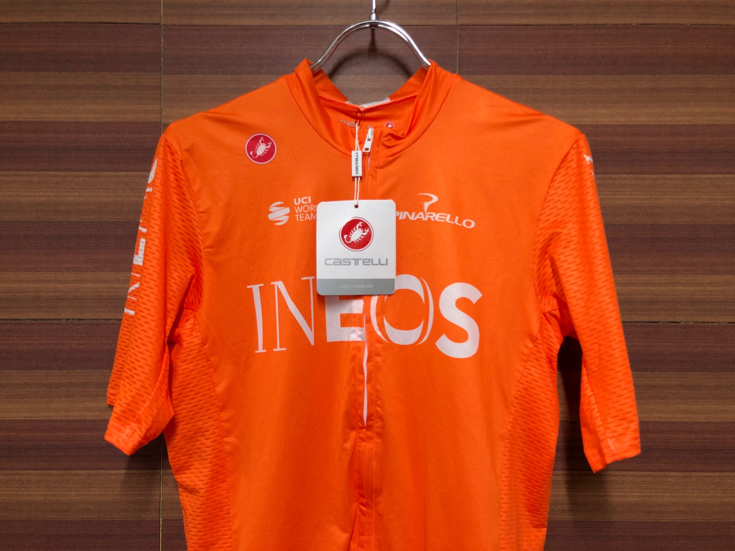 IM900 カステリ CASTELLI INEOS 半袖 サイクルジャージ L ネオンオレンジ