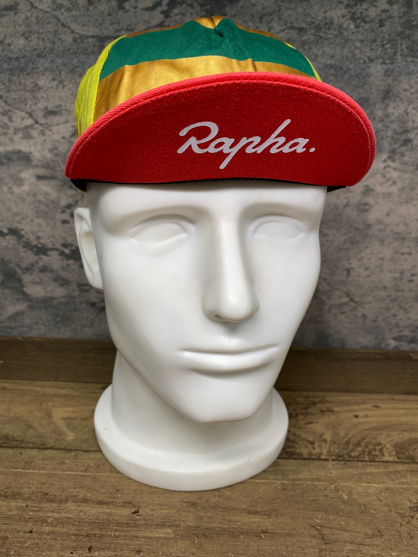 JB108 ラファ Rapha サイクルキャップ 黄 緑 フリーサイズ JAPAN CUP UTSUNOMIYA