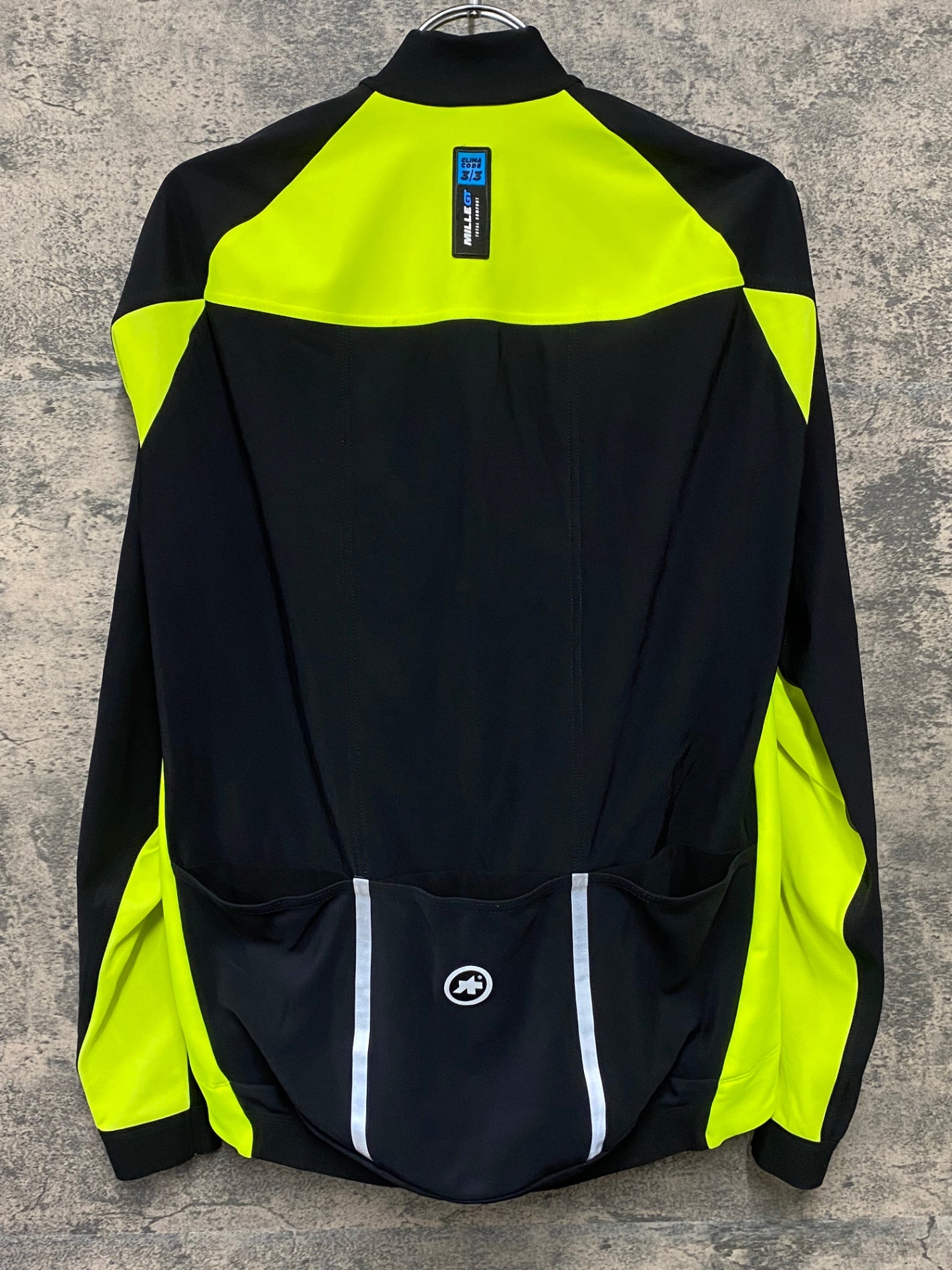 JA384 アソス assos MILLE GT Winter Jacket EVO 長袖 サイクルジャケット 黒黄緑 L 裏起毛