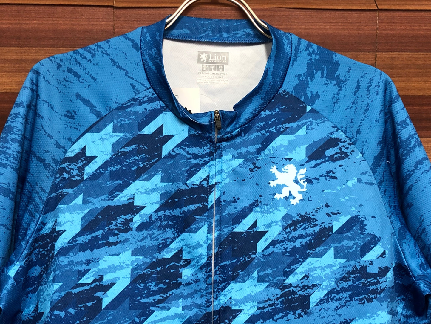 IR546 リオンドカペルミュール Lion de KAPELMUUR 半袖 サイクルジャージ 青 XL