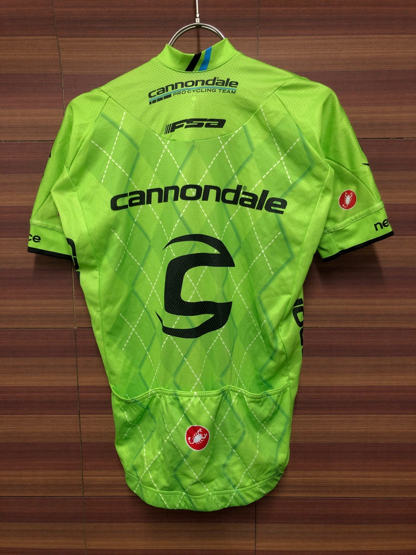 IN746 カステリ CASTELLI 半袖 サイクルジャージ 緑 S Cannondale