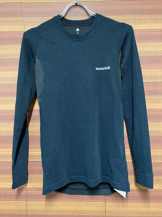 IN531 モンベル mont-bell 長袖 べースレイヤー 黒 S