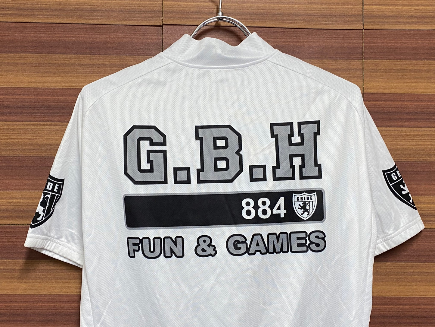 IS417 グライド GRIDE 半袖サイクルジャージ L 白黒