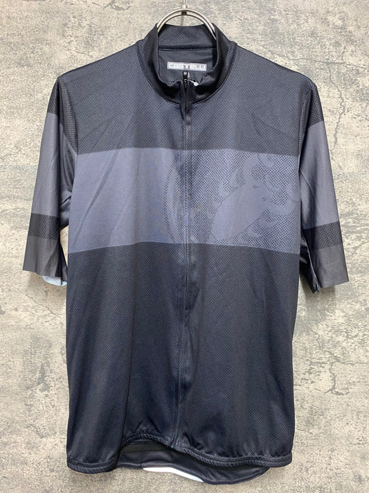 JD295 カステリ CASTELLI 半袖 サイクルジャージ 黒 L