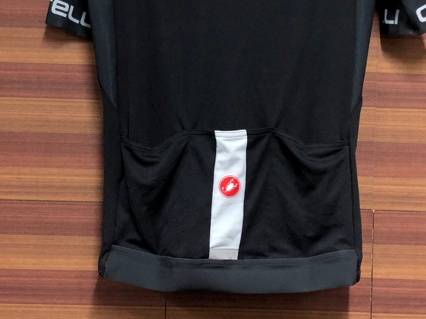 IO129 カステリ CASTELLI 半袖 サイクルジャージ 黒 S