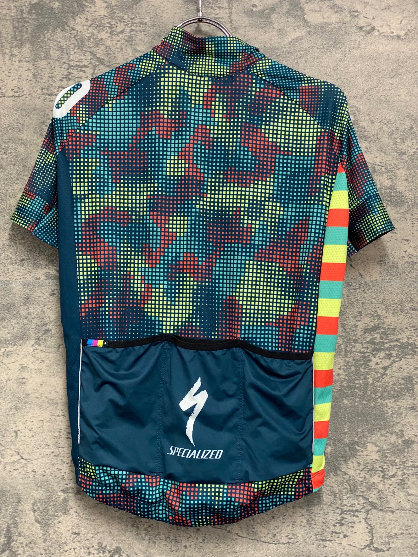IZ134 スペシャライズド SPECIALIZED SL EXPERT JERSEY 半袖 サイクルジャージ 緑 黄 総柄 S TOKYO