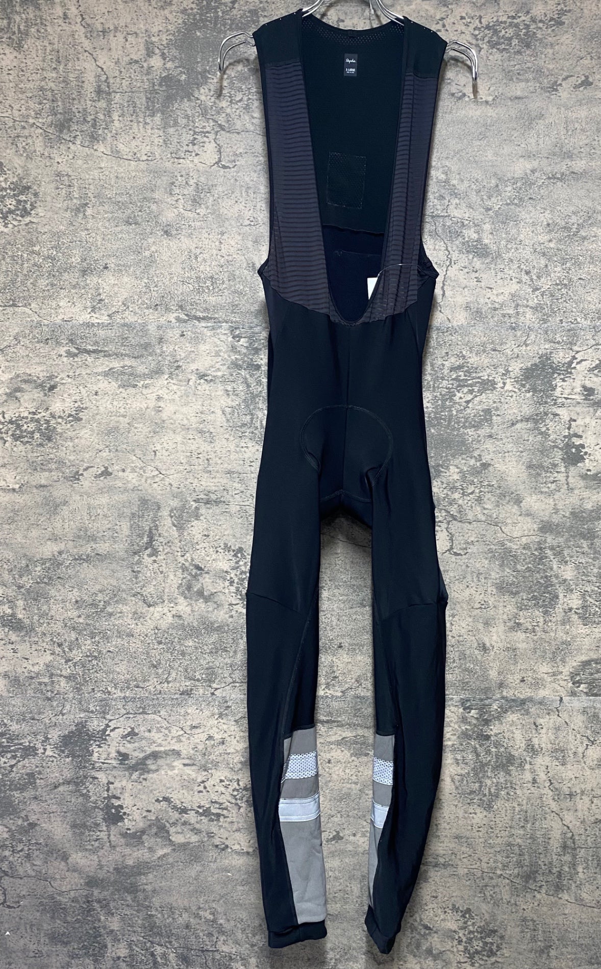 JB672 ラファ Rapha CARGO WINTER TIGHTS WITH PAD カーゴ ビブタイツ 黒 XL 裏起毛 ※パッド擦れ, レフ傷み