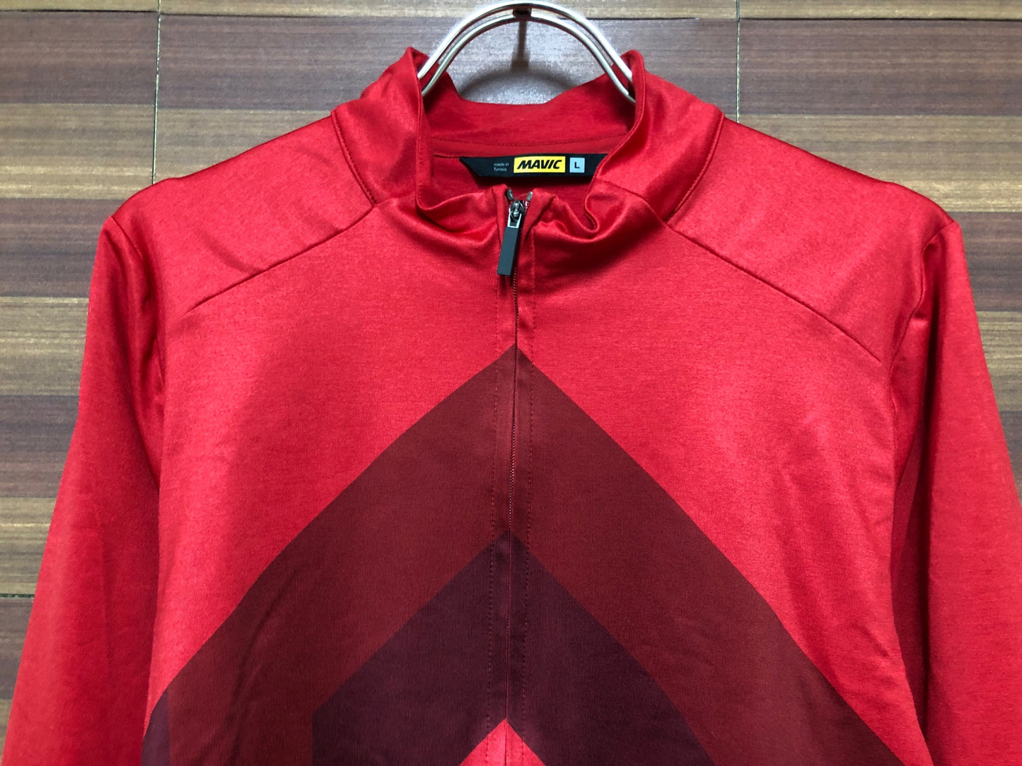 IM516 マヴィック MAVIC 長袖 サイクルジャージ 赤 L 裏起毛