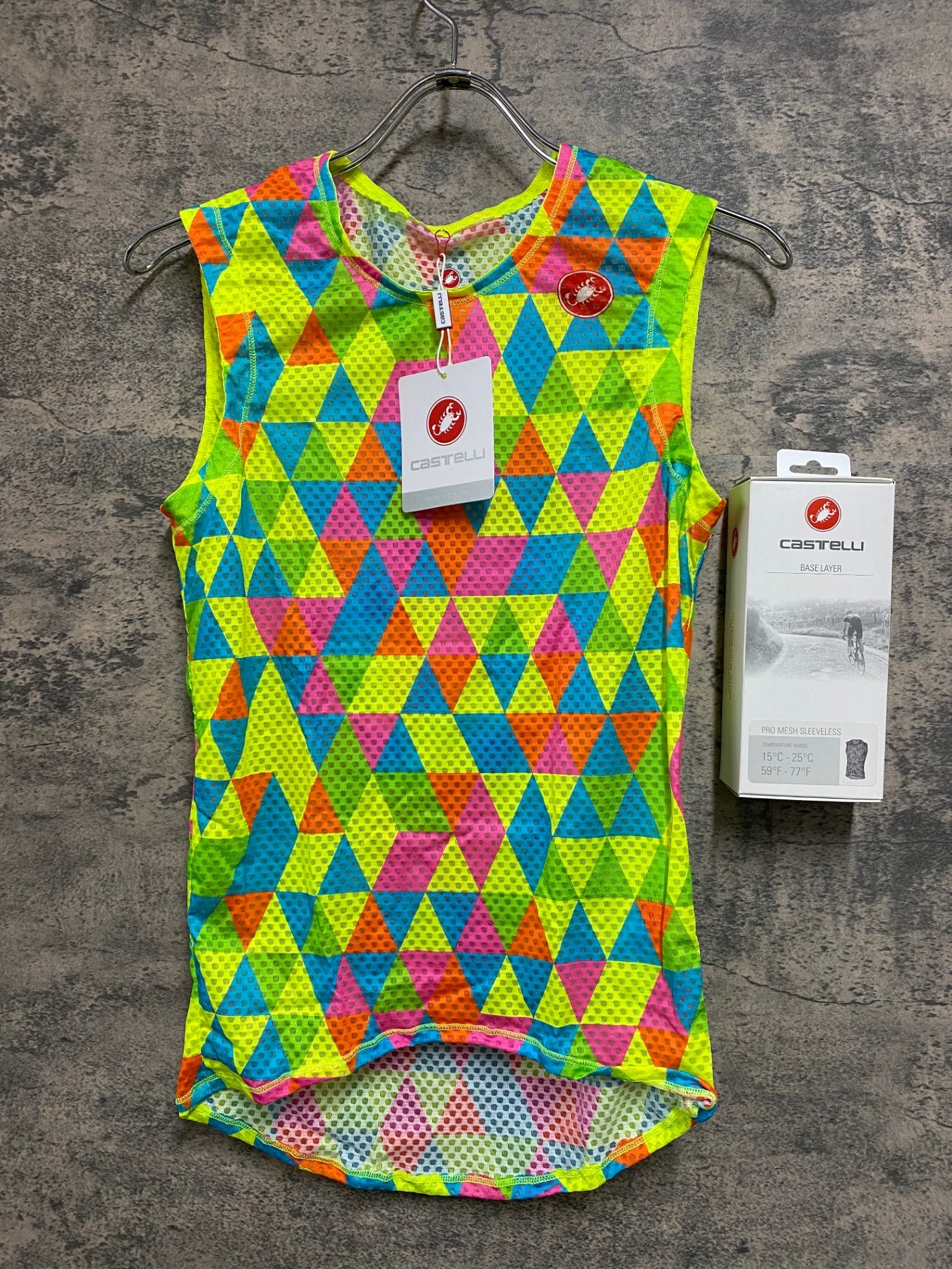 IV741 カステリ CASTELLI PRO MESH ノースリーブ ベースレイヤー グレー M