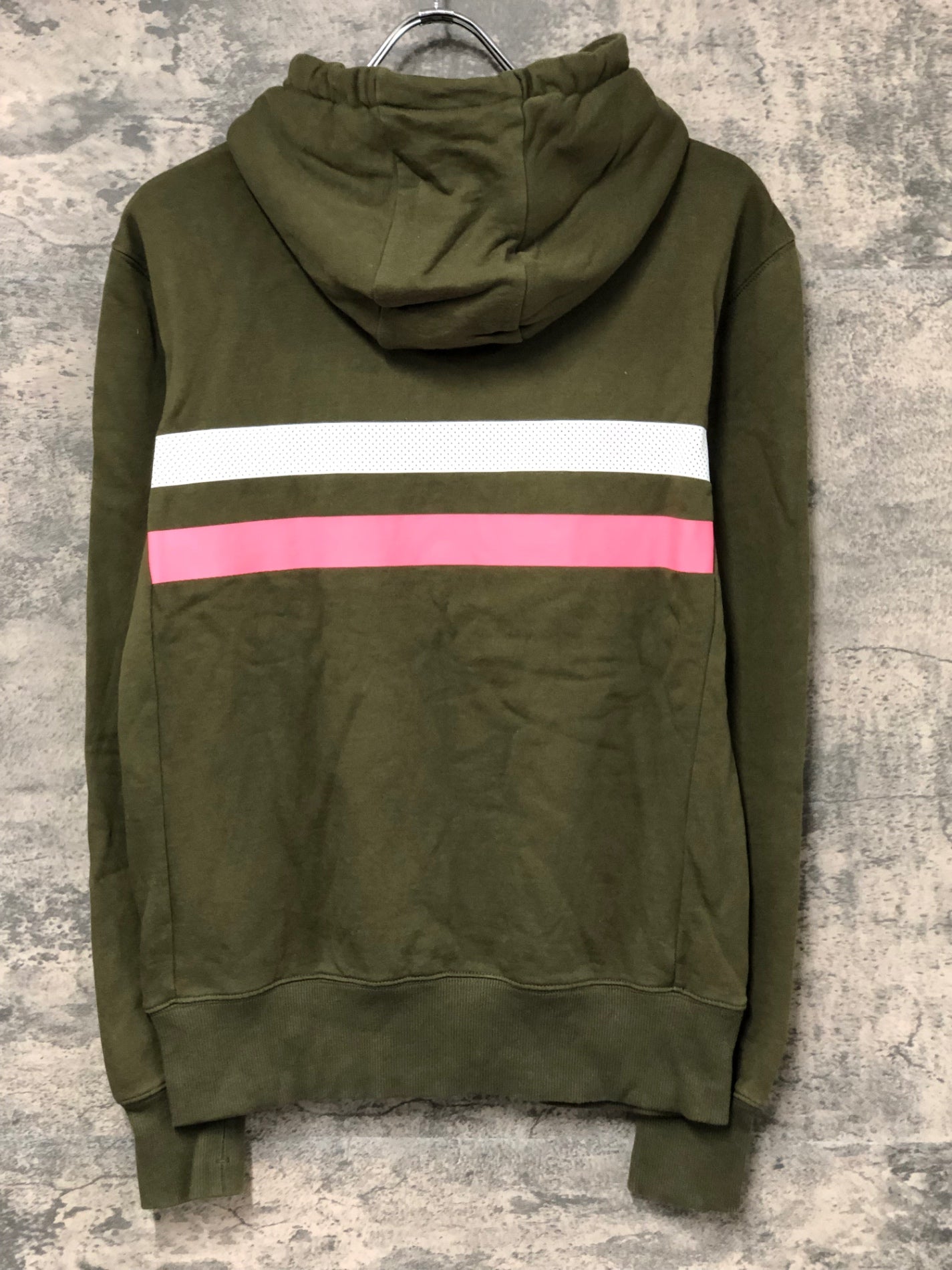 IY368 ラファ Rapha BREVET LOGO HOODIE 長袖 パーカ― カーキ S 裏起毛