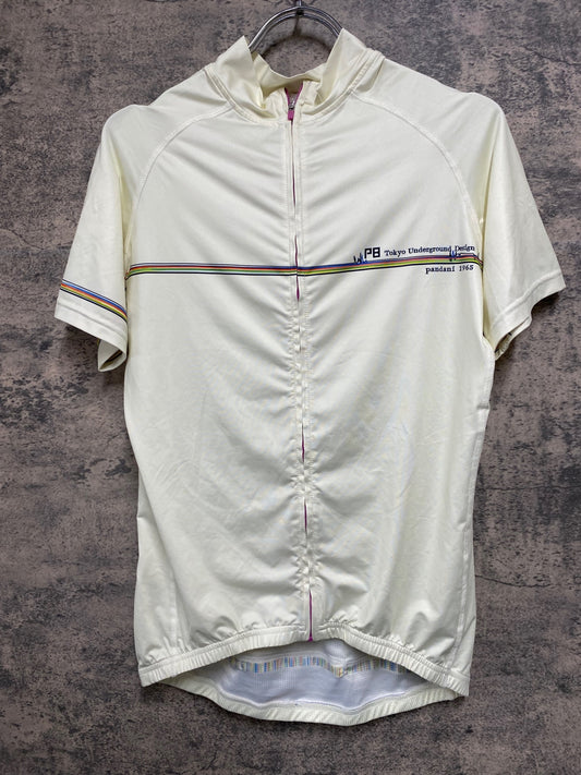 JC542 パンダーニ Pandani BLACK LABEL 半袖サイクルジャージ オフホワイト M