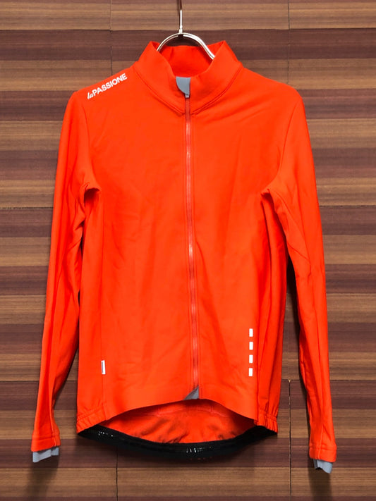 IO543 ラパッション la PASSIONE Prestige Thermal Jersey 長袖 サイクルジャージ 裏起毛 オレンジ L