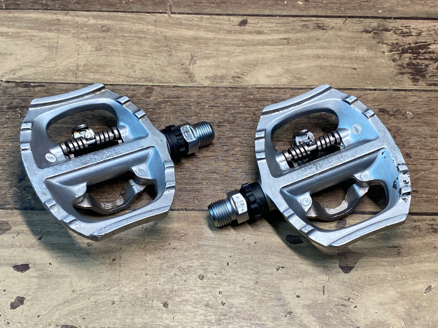 IE123 シマノ SHIMANO PD-A530 ビンディングペダル 片面フラット SPD シルバー