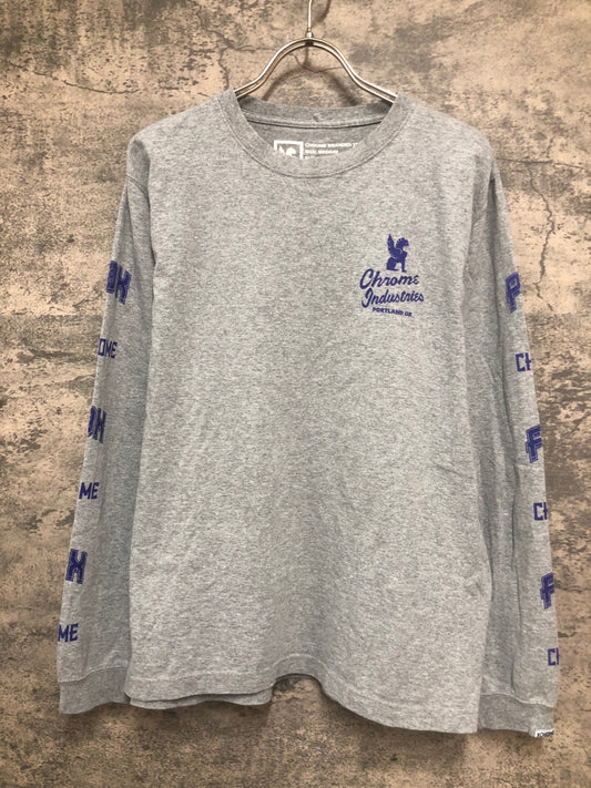 IY034 クローム CHROME INDUSTRIES 長袖 Tシャツ グレー M