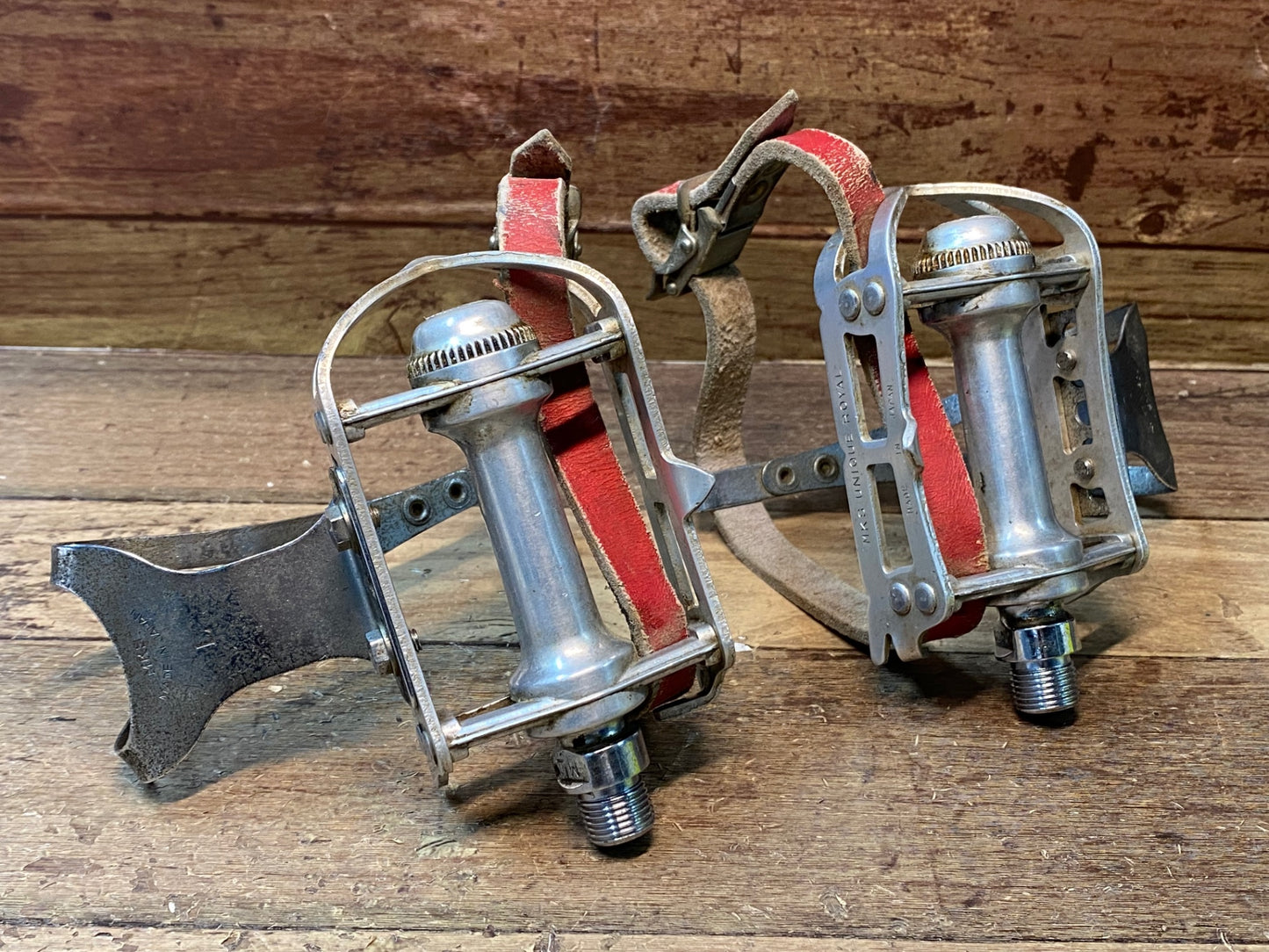 IN069 三ヶ島 MKS ユニーク UNIQUE ロイヤル ROYAL フラットペダル トゥークリップ付属