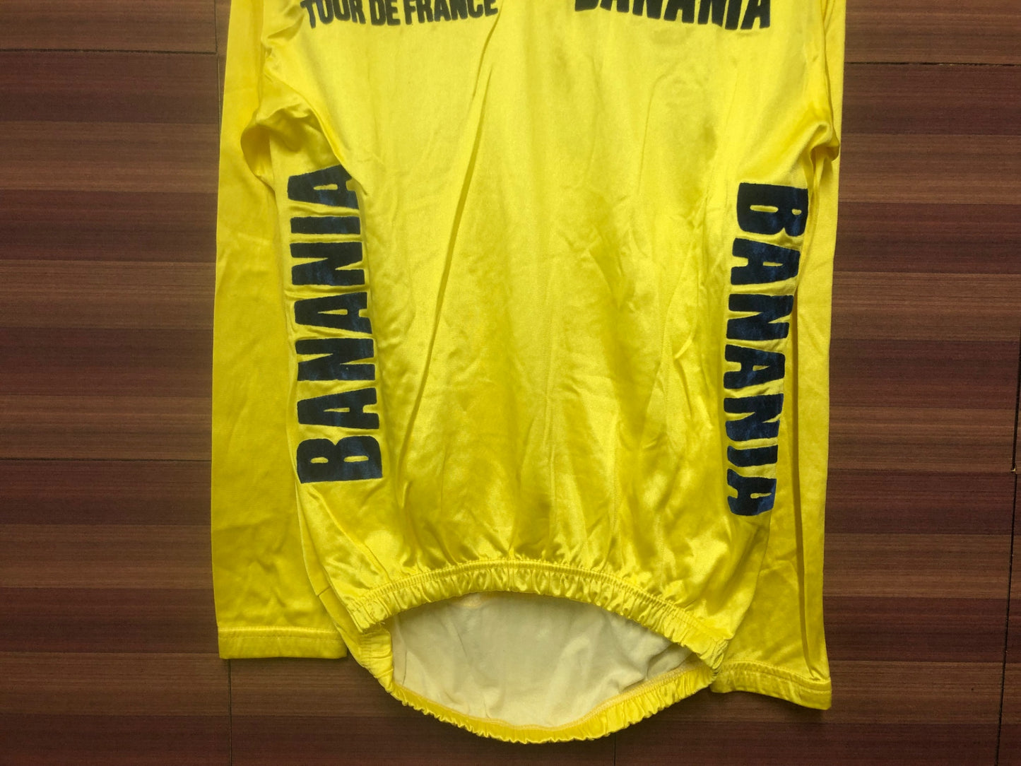 ID339 カステリ castelli 長袖 サイクルジャージ 黄色 4 BANANIA Tour de france ビンテージ