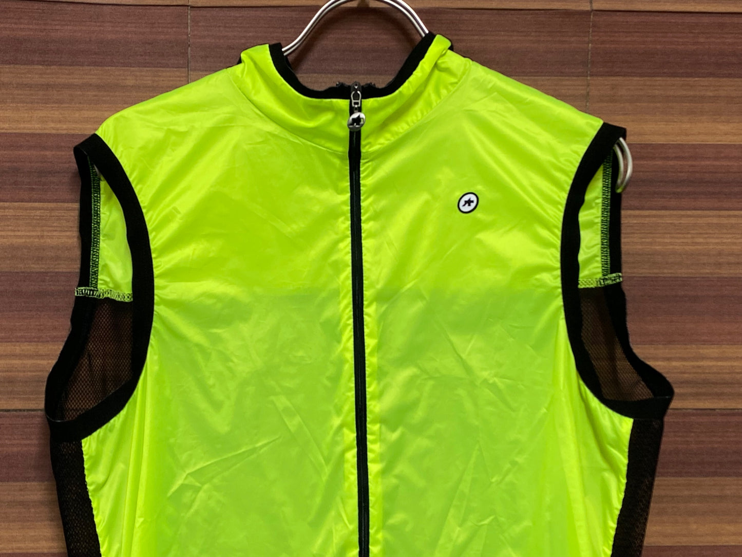 IR559 アソス assos MILLE GT WIND VEST C2 black ジレ ベスト 黄色 M