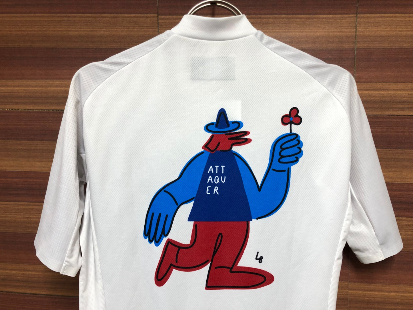 IR571 アタッカー ATTAQUER Artist Series LIMITED 半袖 サイクルジャージ 白 M Lucas Beaufort