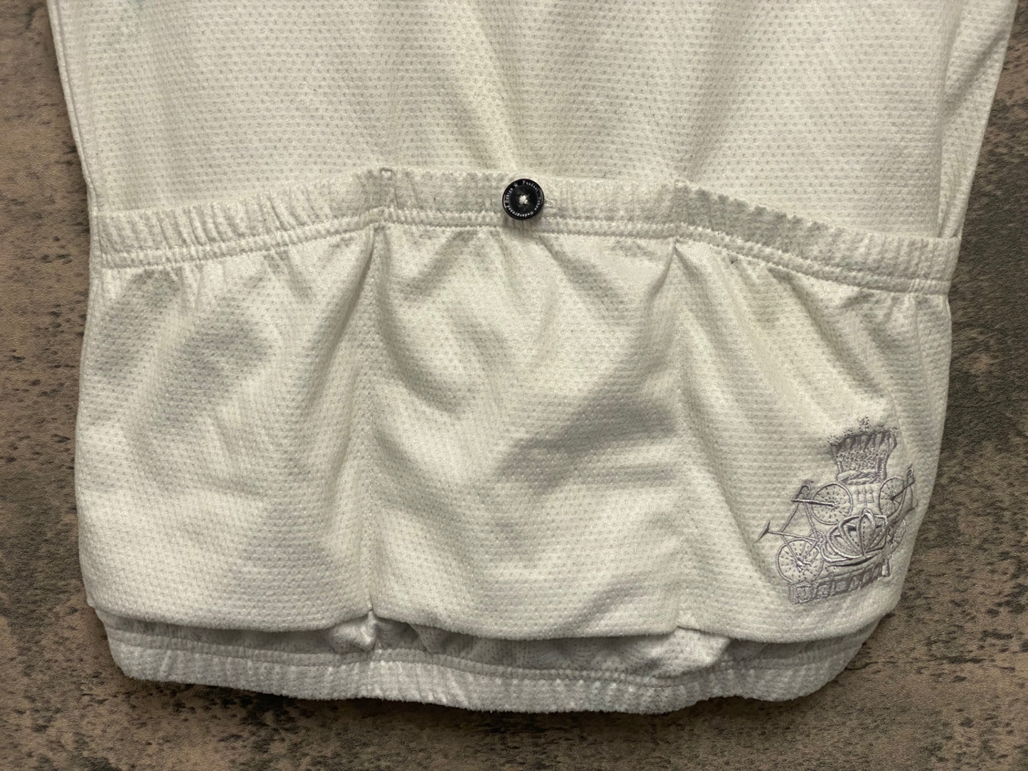 IZ997 パンダーニ PANDANI グルペット GRUPETTO 半袖 サイクルジャージ S 白 黄ばみ