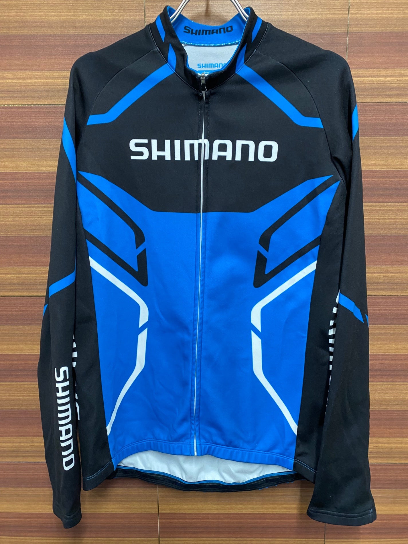 IO799 シマノ SHIMANO 長袖 サイクルウェア 裏起毛 水色 ASIA XL