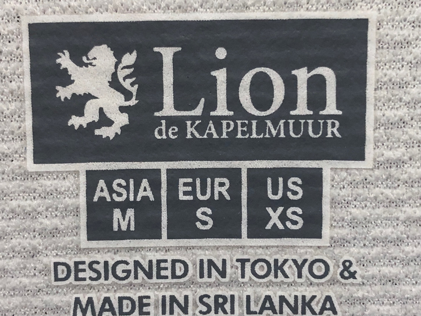 IQ762 リオンドカペルミュール Lion de KAPELMUUR 半袖 サイクルジャージ 白 M