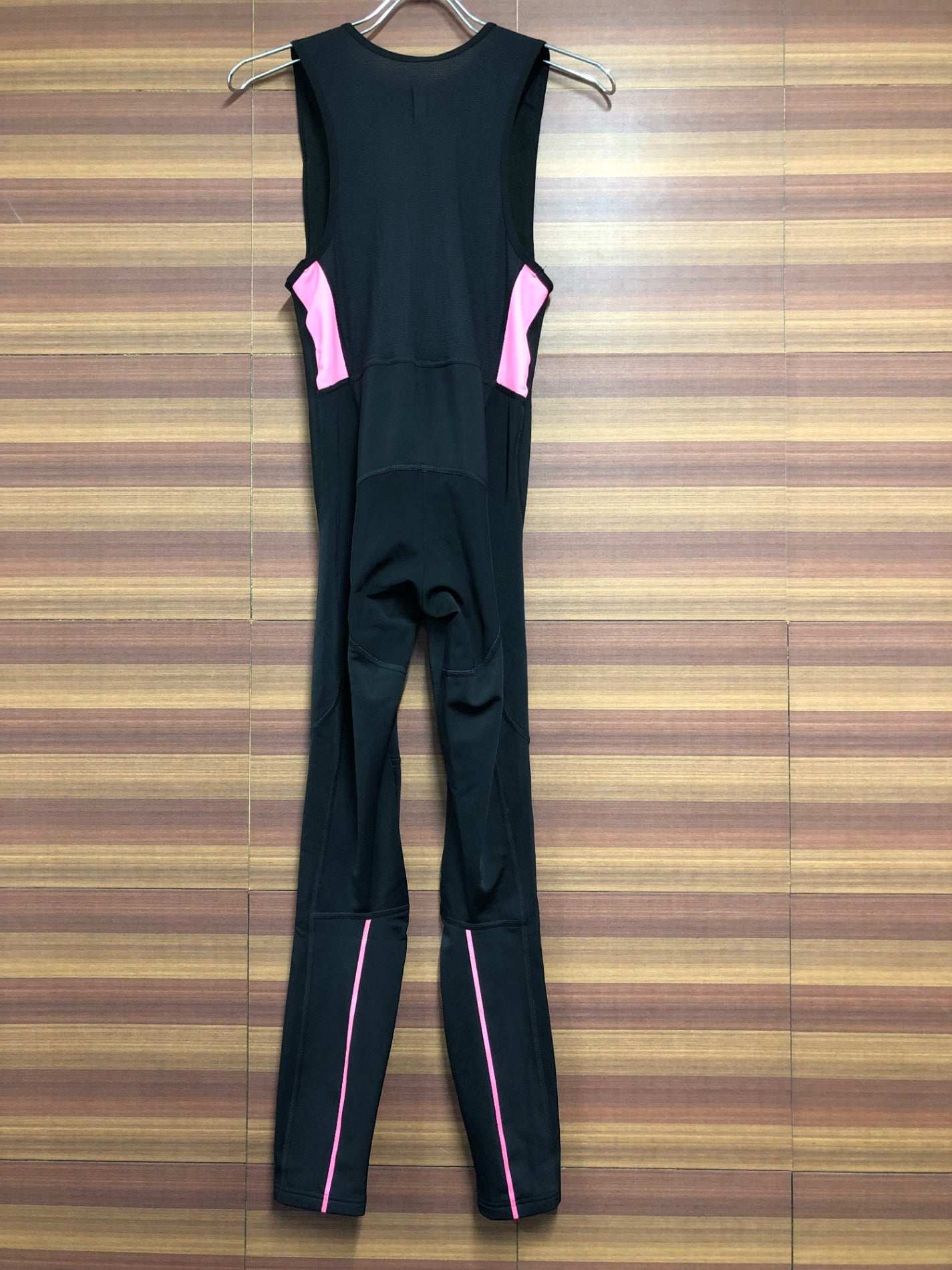 HU388 ラファ RAPHA WOMEN'S CLASSIC WINTER TIGHTS ビブタイツ 黒 ピンク S レディース 裏起毛