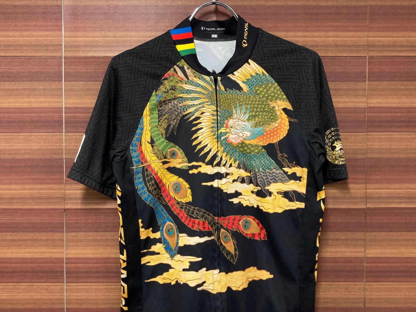 IJ872 パールイズミ 半袖サイクルジャージ L 和 総柄 ※スレあり