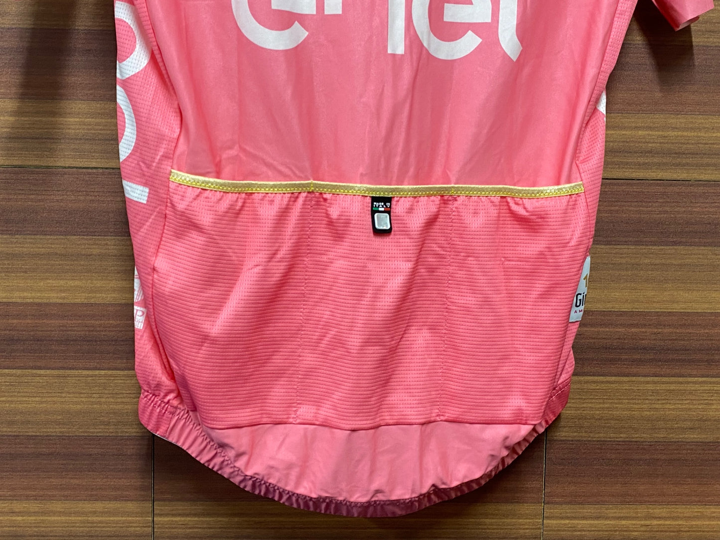 IT945 サンティーニ Santini 半袖 サイクルジャージ ハーフジップ Giro d'Italia ピンク L