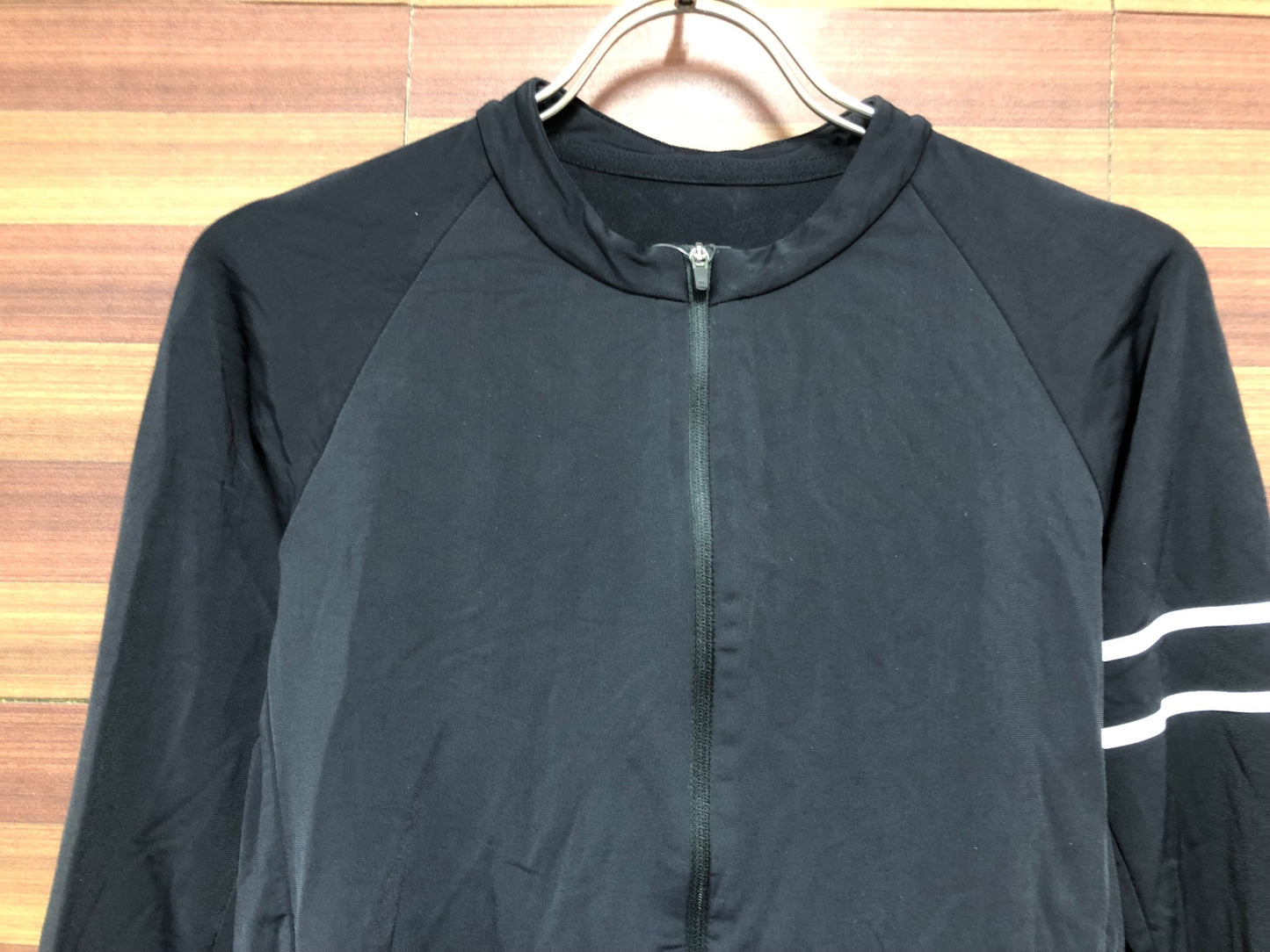 IO708 ヴァーテックス VERTEX 長袖 サイクルジャージ 黒 S 裏起毛