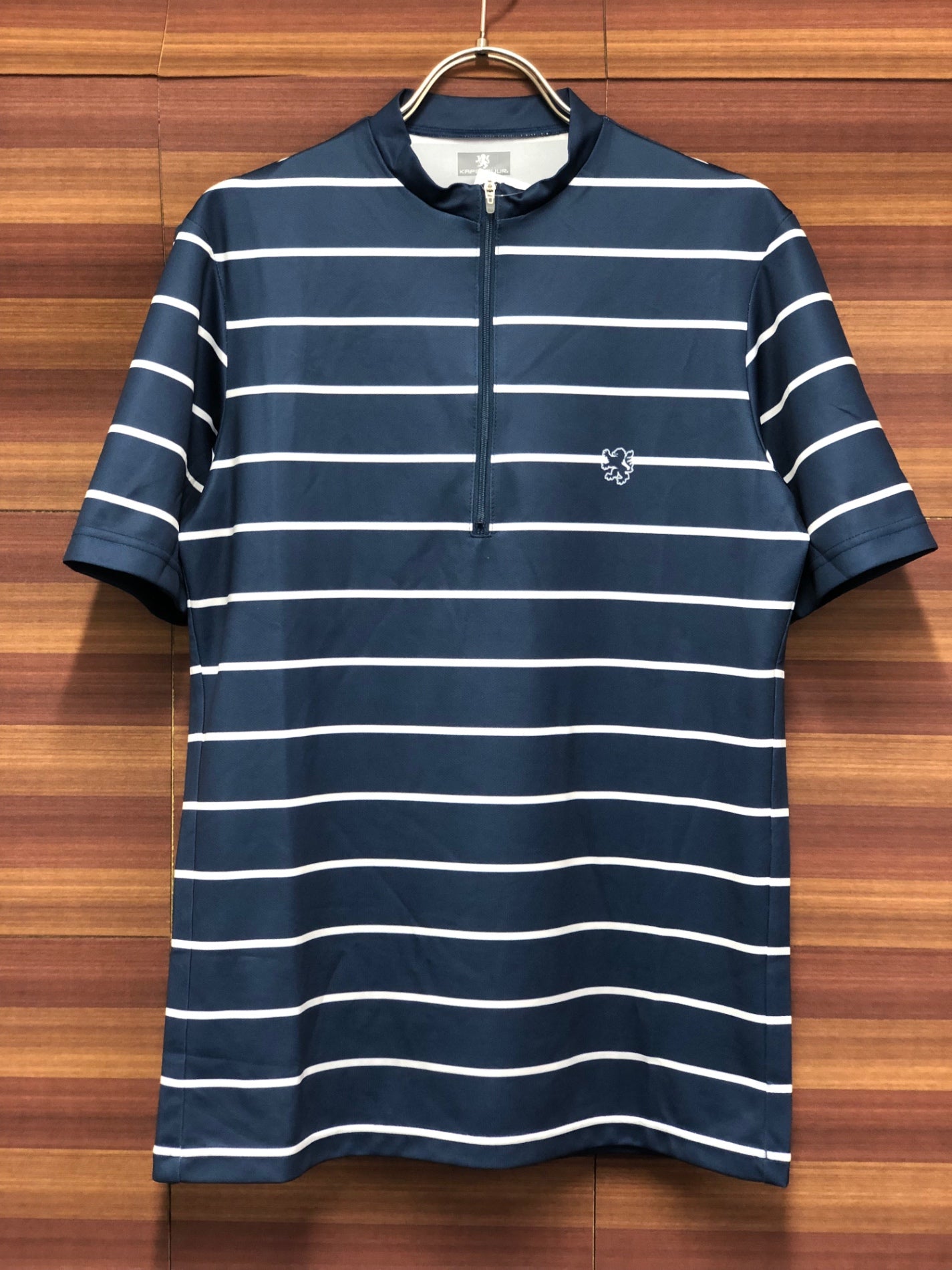 IS292 カペルミュール KAPELMUUR 半袖 サイクルジャージ 紺 白 M ハーフジップ