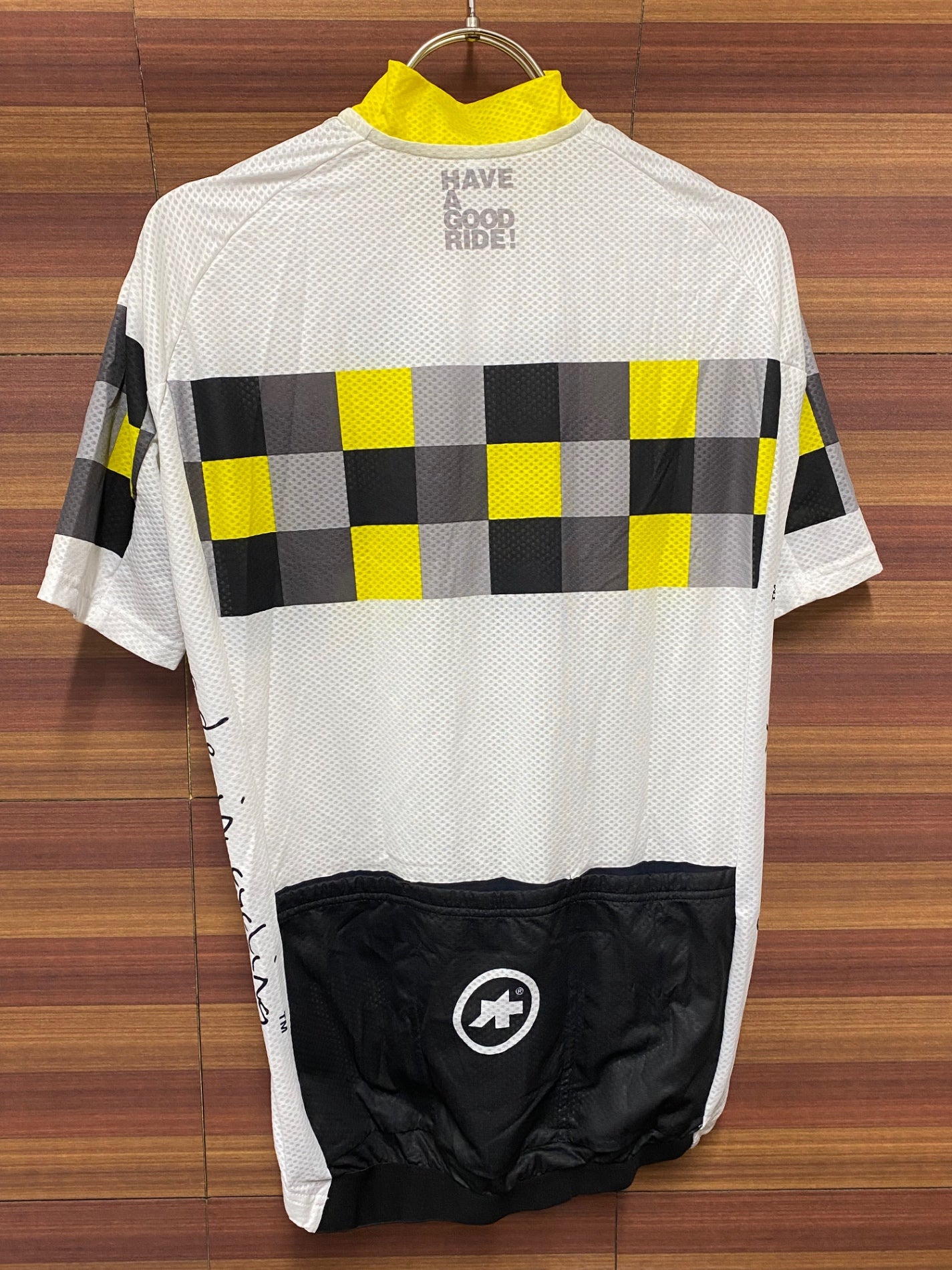 IT958 アソス assos 半袖 サイクルジャージ 白黒 M