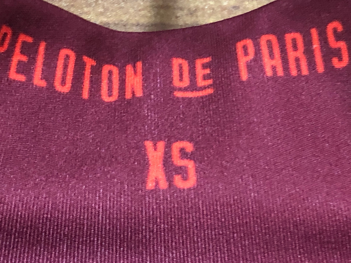 IQ751 プロトンドパリ PELOTON DE PARIS 半袖 サイクルジャージ バーガンディ XS