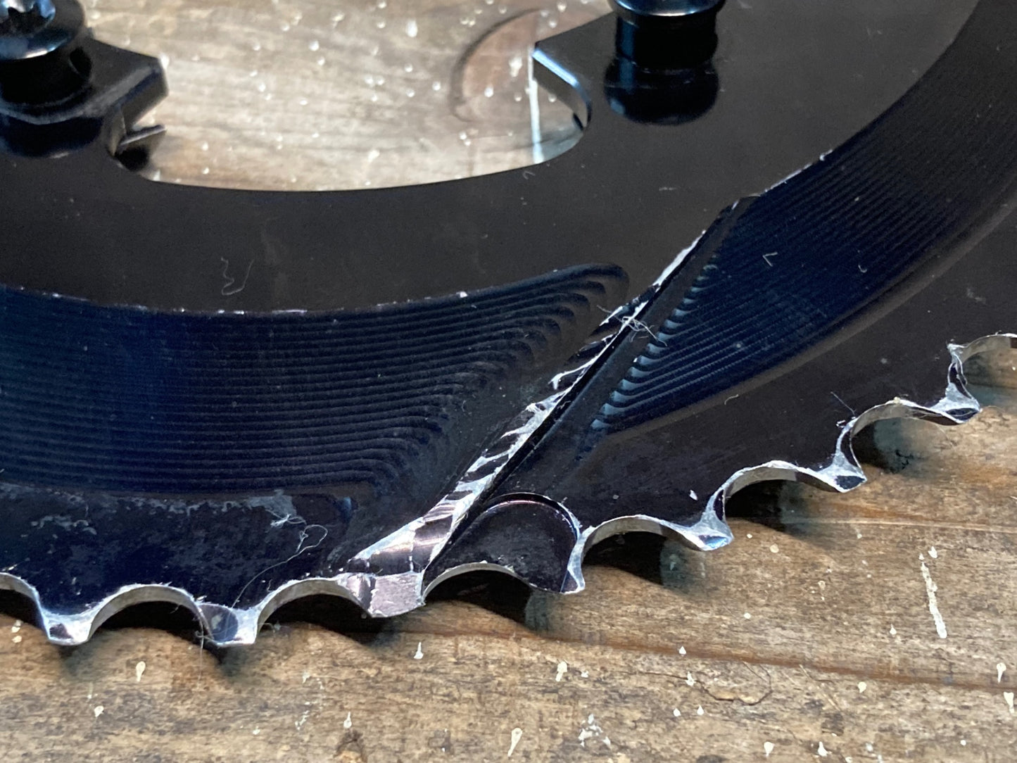 IO619 アブソリュートブラック ABSOLUTOBLACK 楕円 チェーンリングセット 53T PCD110mm 黒