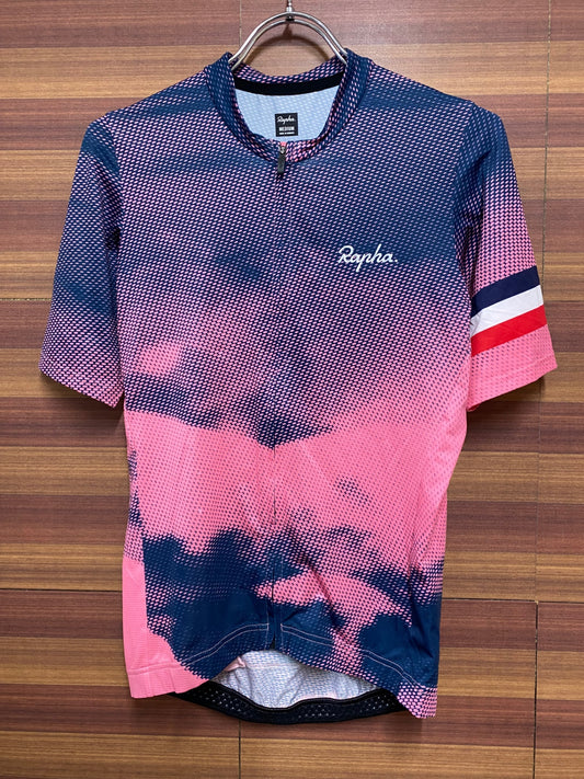 ID469 ラファ Rapha LIGHTWEIGHT RACE JERSEY 半袖 紺 ピンク M