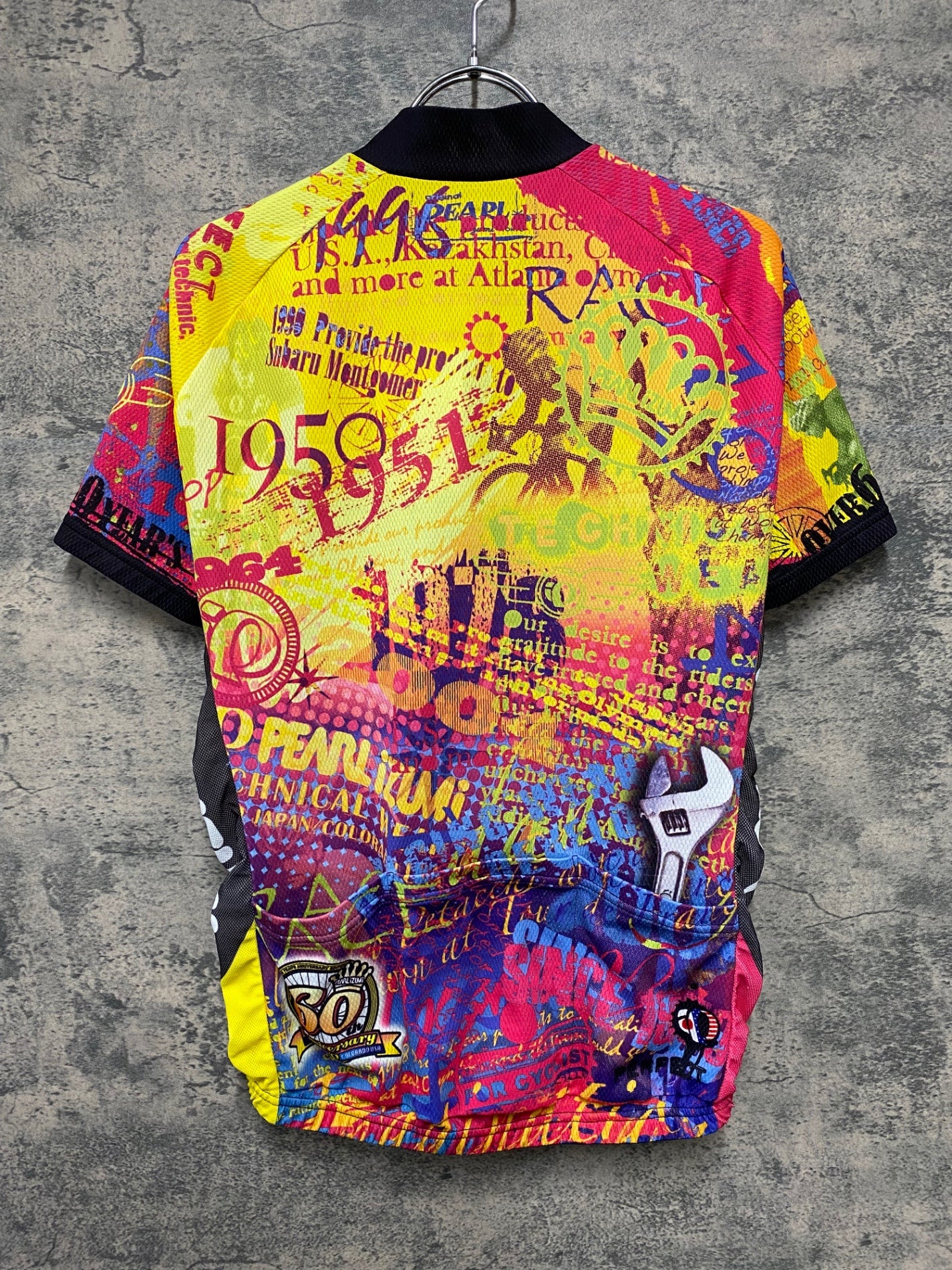 JC211 パールイズミ PEARL iZUMi 半袖 サイクルジャージ 総柄 M 60周年