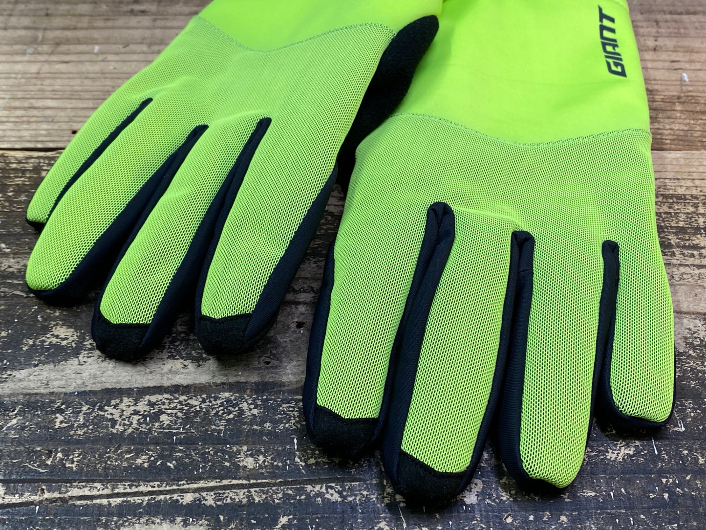 JC537 ジャイアント GIANT 長指 ウィンターグローブ 黄緑 XL 裏起毛