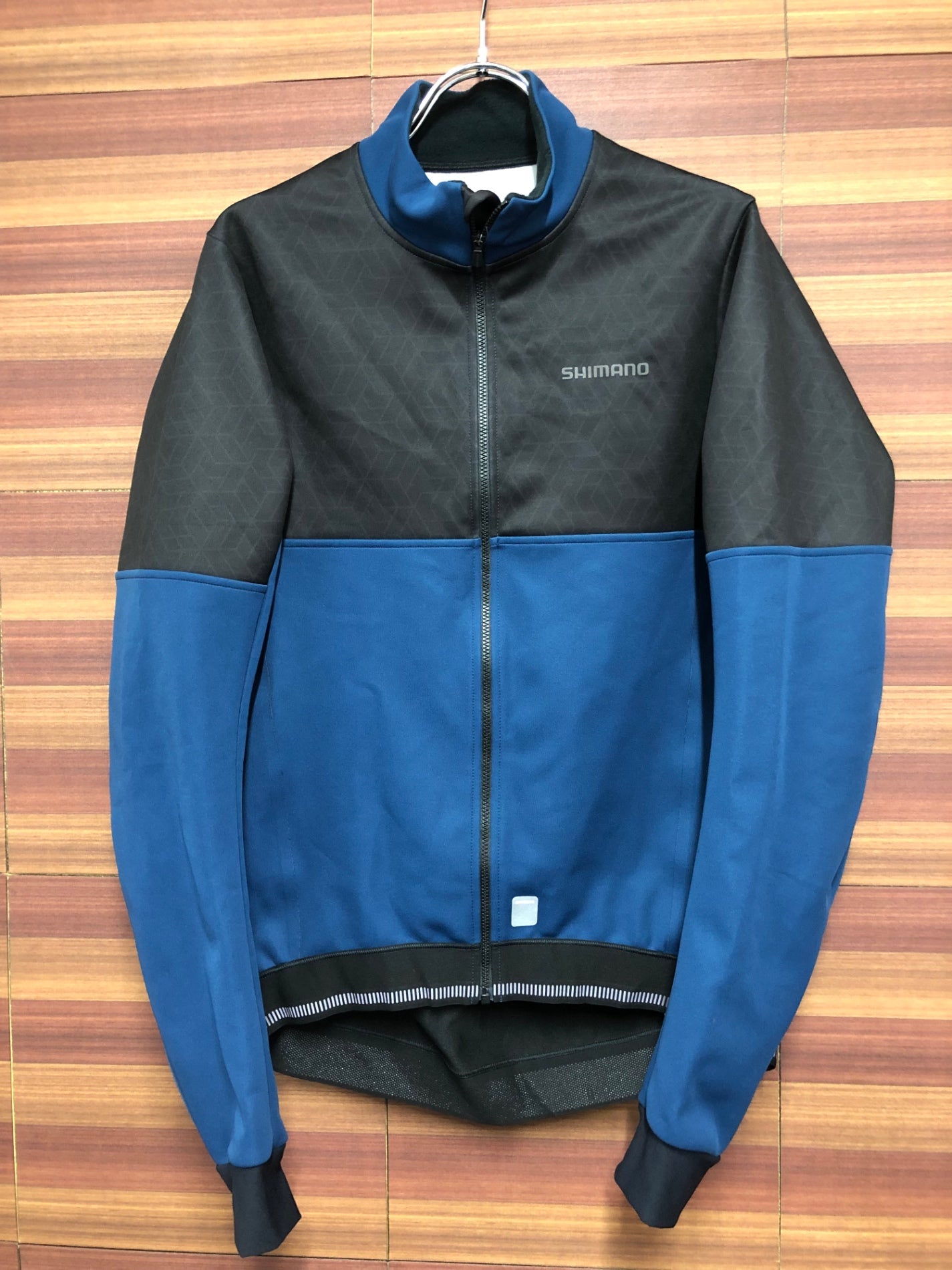 IP105 シマノ SHIMANO 長袖 サイクルジャージ 黒 紺 L