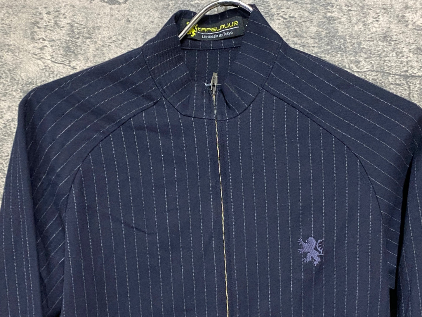 JB753 カペルミュール KAPELMUUR 長袖 サイクルジャージ 紺 ストライプ L