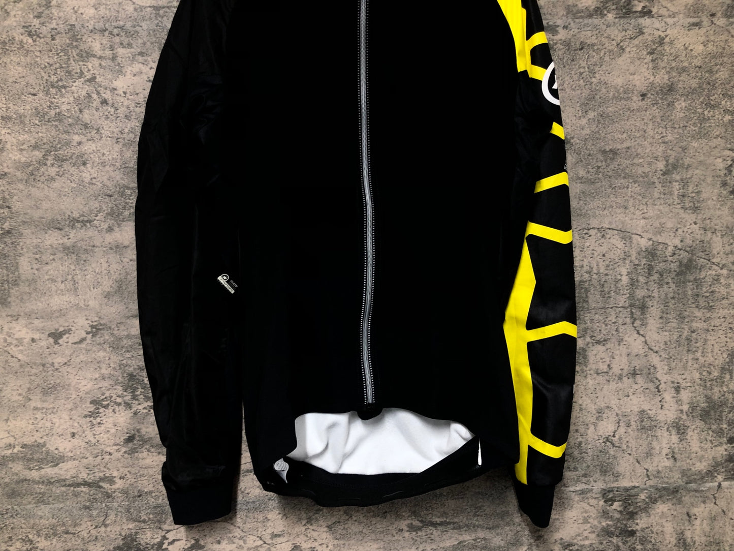 IY441 アソス assos MILLE EVO7 サイクルジャケット 黒 黄 S 裏起毛