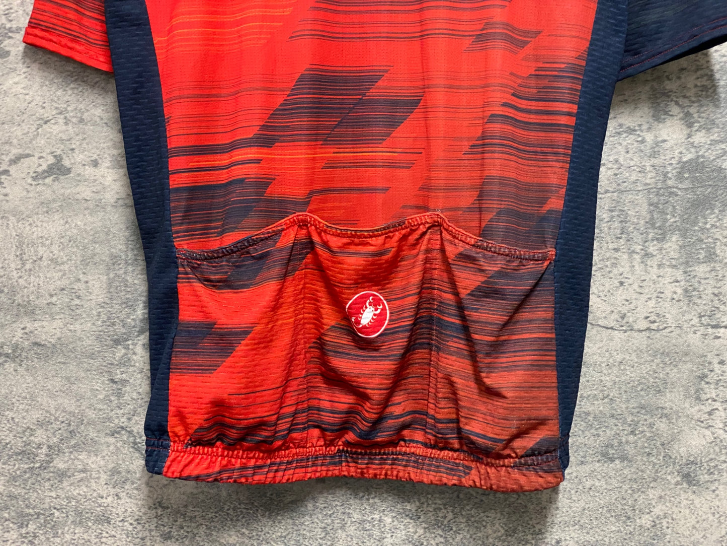 JD790 カステリ CASTELLI RAPIDO JERSEY 半袖 サイクルジャージ 赤 S