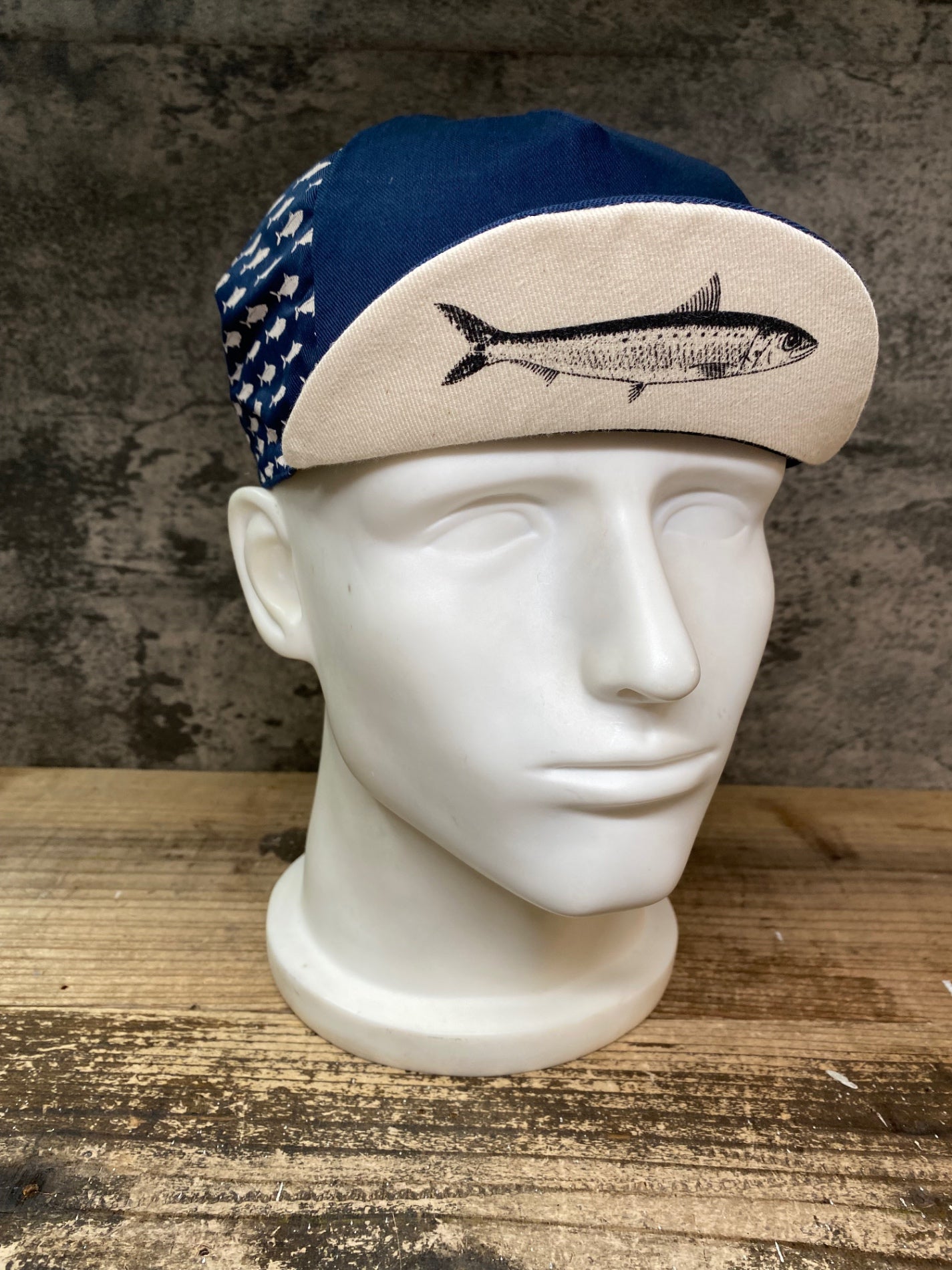 JC069 カフェドシクリステ Cafe du Cycliste サイクルキャップ 紺 白 ワンサイズ