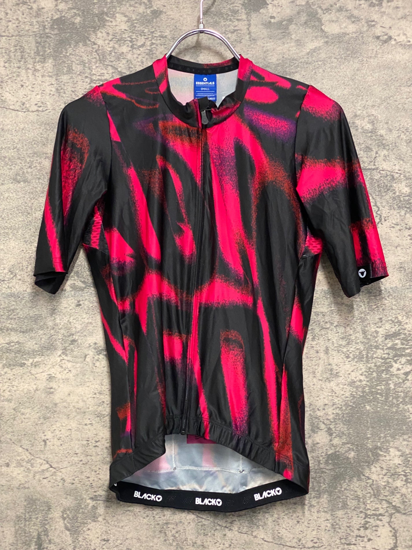 JA641 ブラックシープ BLACK SHEEP ESSENTIAL TEAM JERSEY 半袖 サイクルジャージ 赤 黒 S