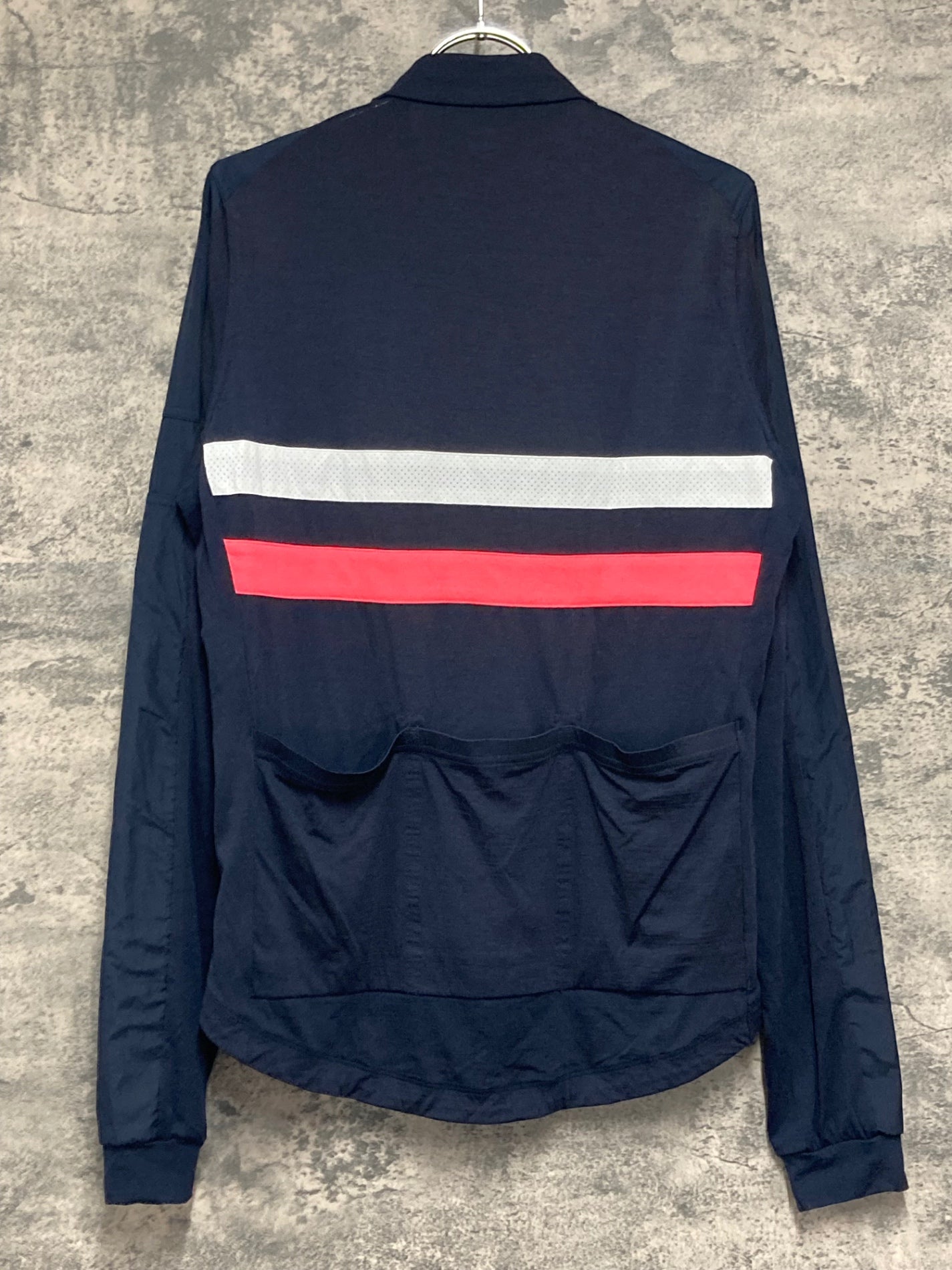 IW268 ラファ Rapha BREVET LONG SLEEVE WINDBLOCK JERSEY 紺 M