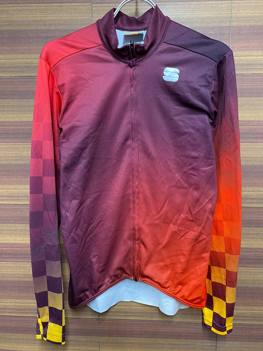 IP352 スポーツフル Sportful 長袖 サイクルジャージ オレンジ バーカンディ M