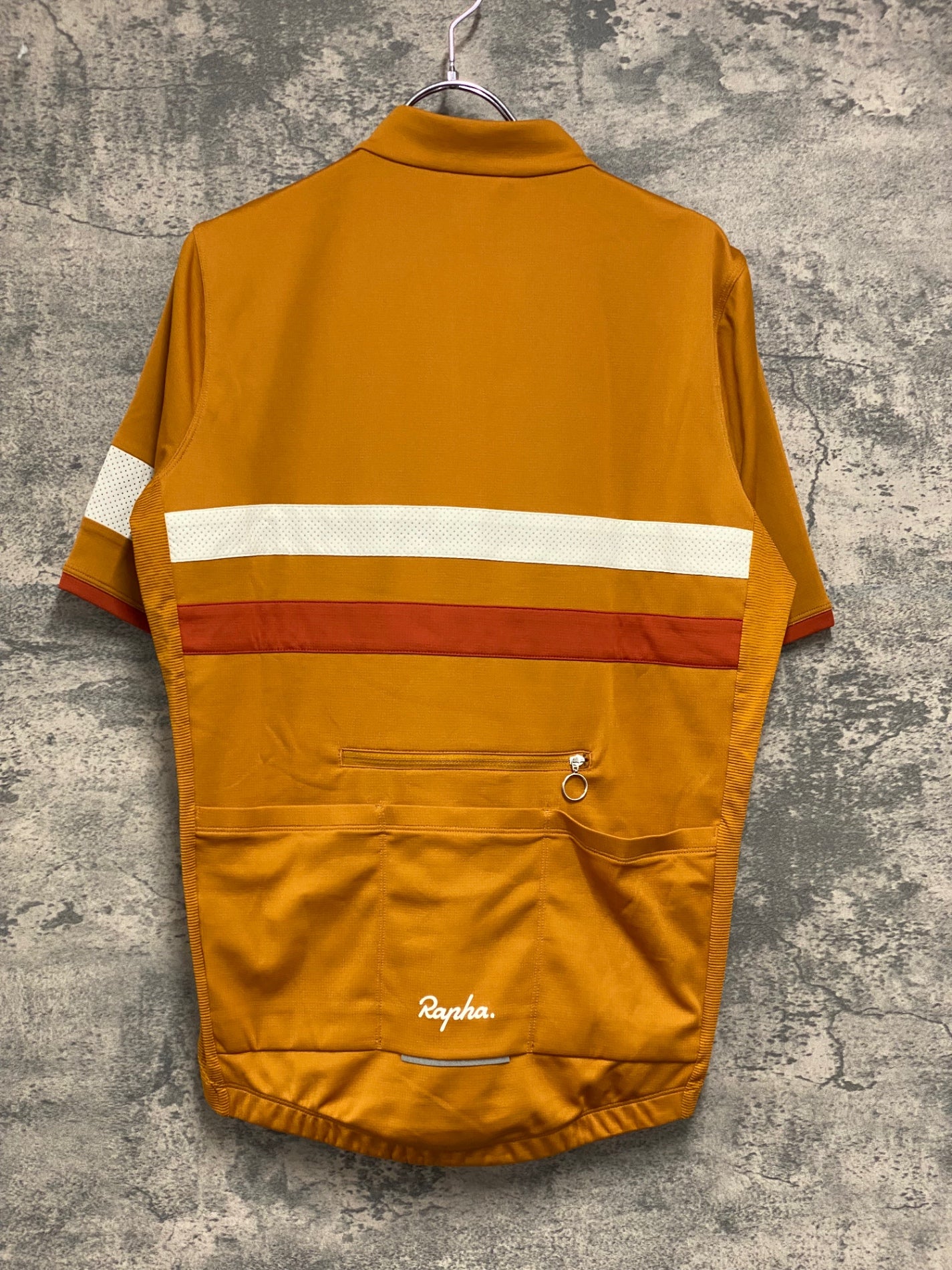 JB043 ラファ Rapha BREVET LIGHTWEIGHT JERSEY 半袖 サイクルジャージ オレンジ L