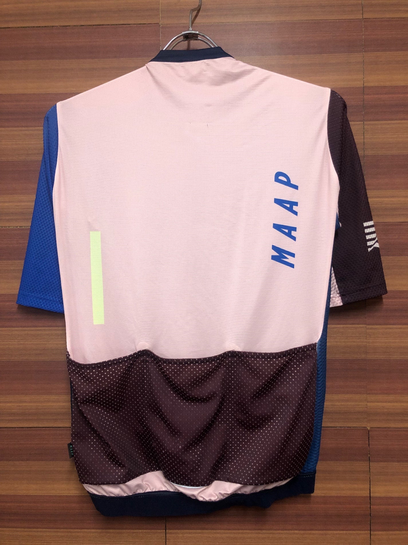 IF039 マープ MAAP PRO FIT JERSEY 半袖 サイクルジャージ ピンク ネイビー M ※ほつれ