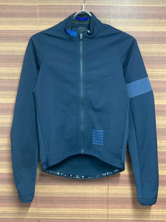 HW645 ラファ Rapha PRO TEAM TRAINING JACKET 長袖 サイクルジャケット 紺 S 裏起毛