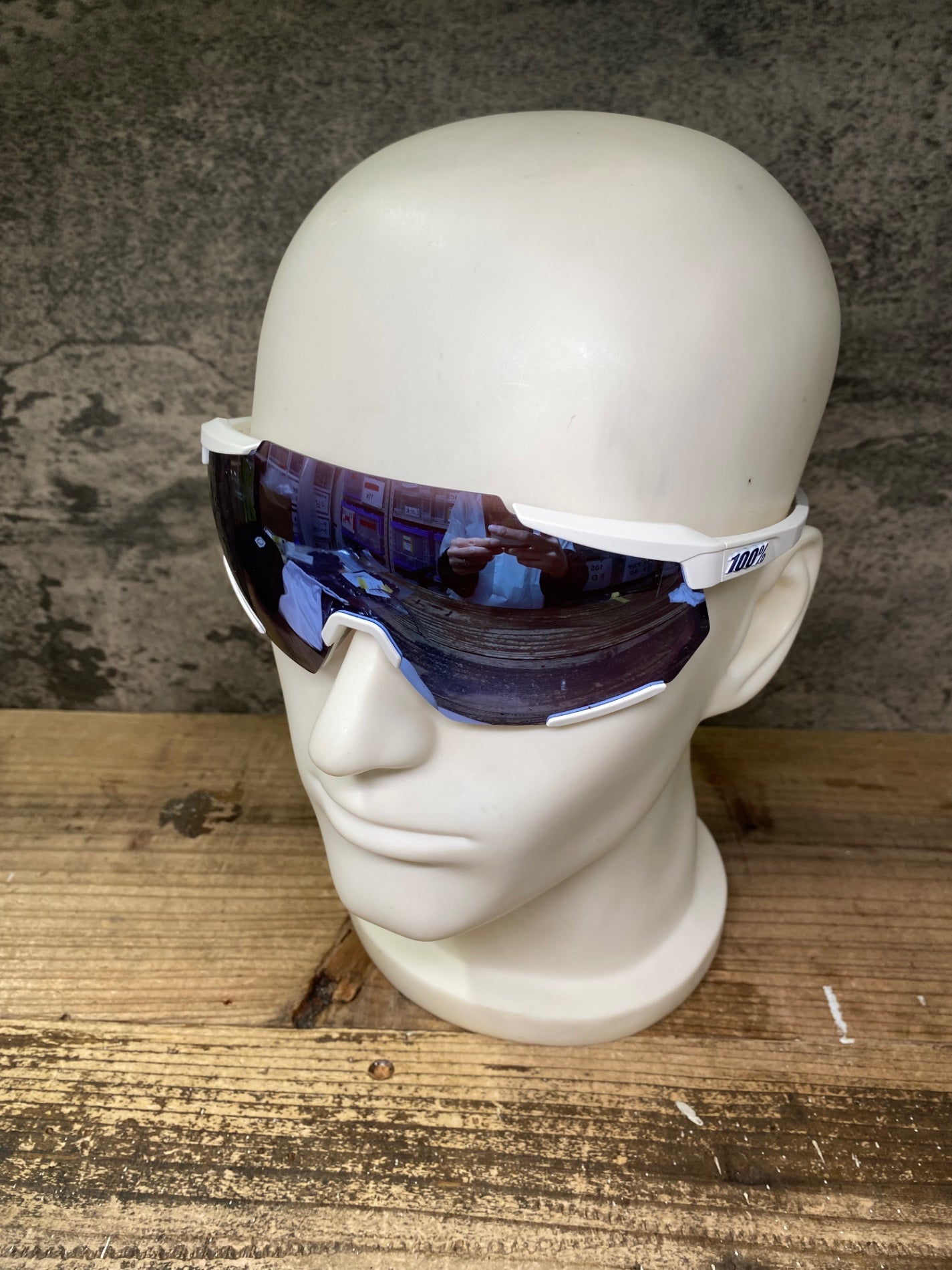 JC080 100％ レーストラップ RACETRAP サングラス アイウェア 白 HiPERレンズ